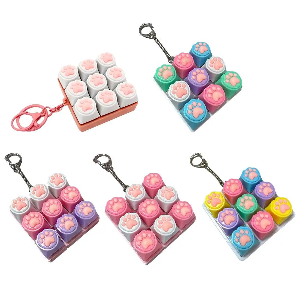 LED Crystal Keycap Fidget Keychain