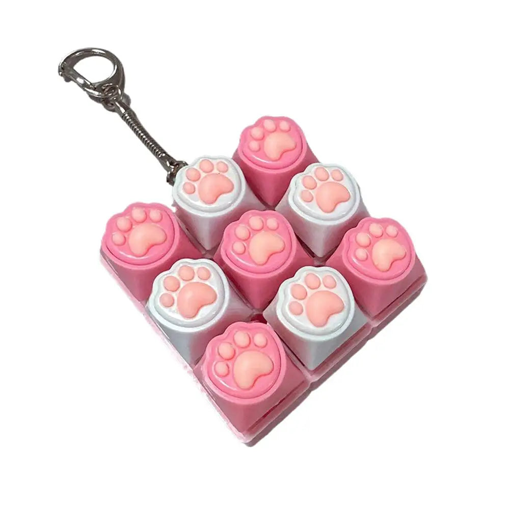 LED Crystal Keycap Fidget Keychain