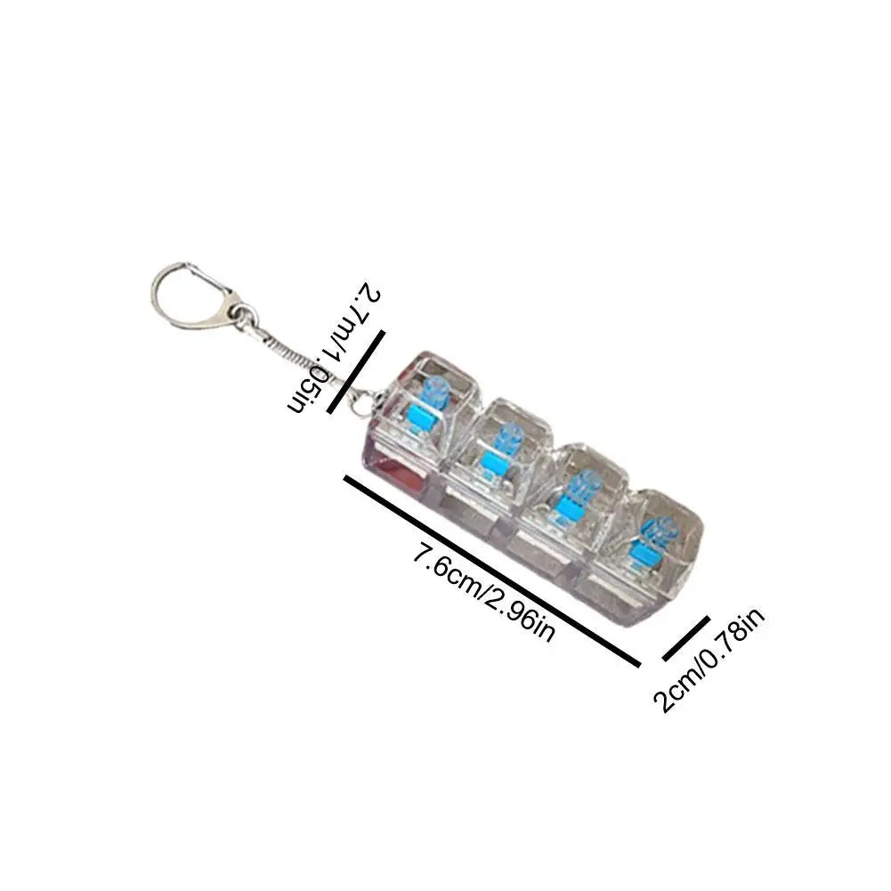 LED Crystal Keycap Fidget Keychain