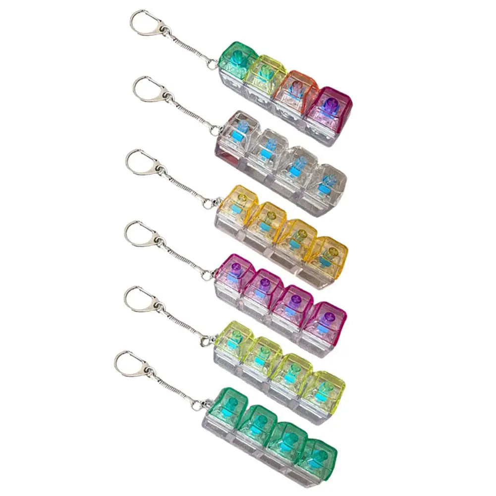 LED Crystal Keycap Fidget Keychain