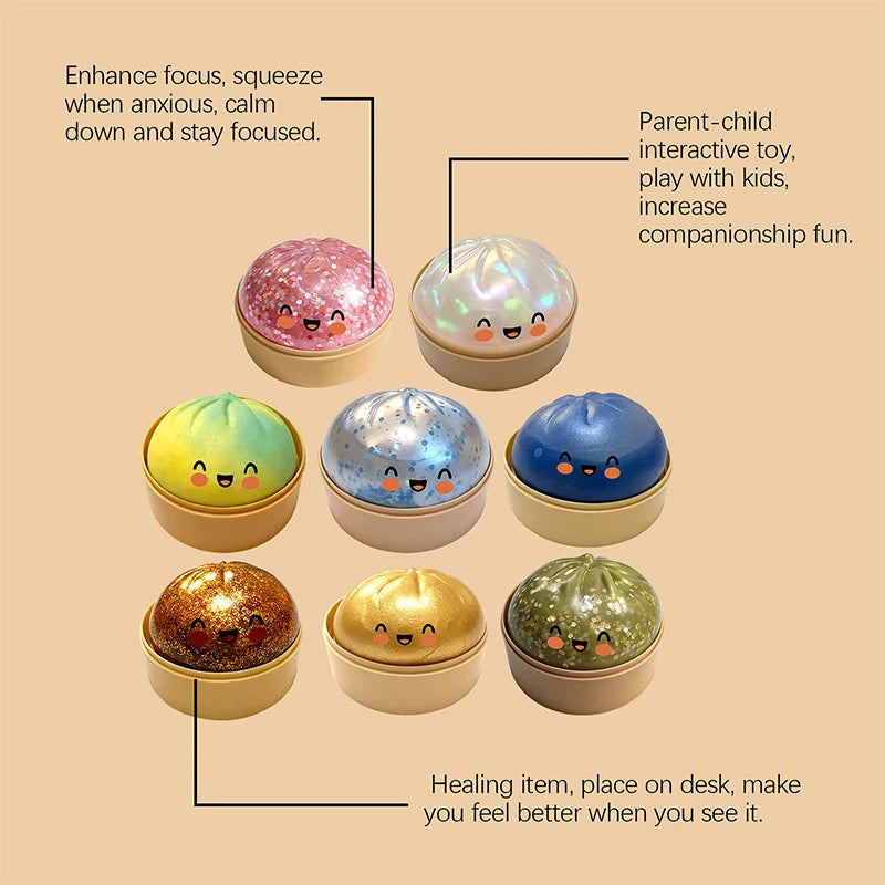 Glitter Dumpling Squeeze Ball