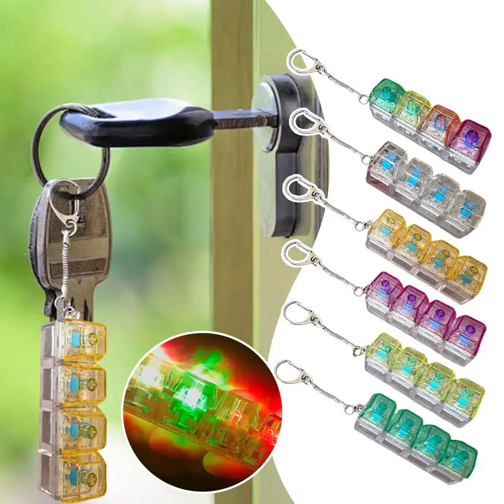 LED Crystal Keycap Fidget Keychain