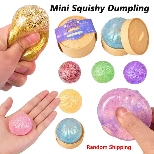 Glitter Squishy Dumpling Fidget Toy