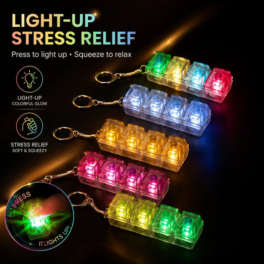 LED Crystal Keycap Fidget Keychain