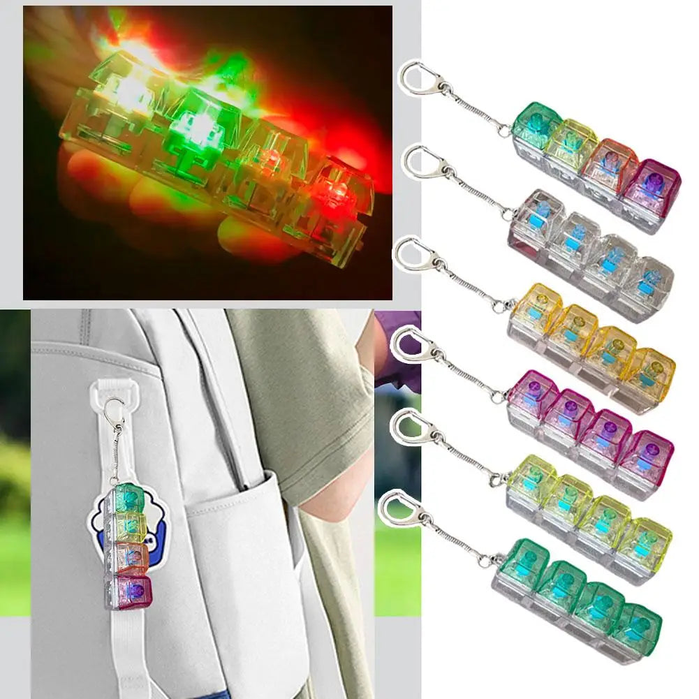LED Crystal Keycap Fidget Keychain